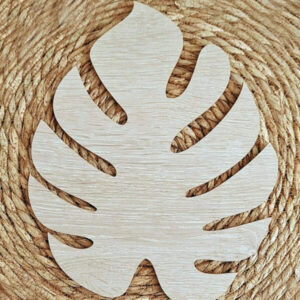 Hoja Tropical Grande de Madera