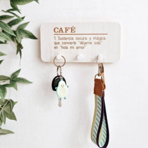 Portallaves de Madera Café